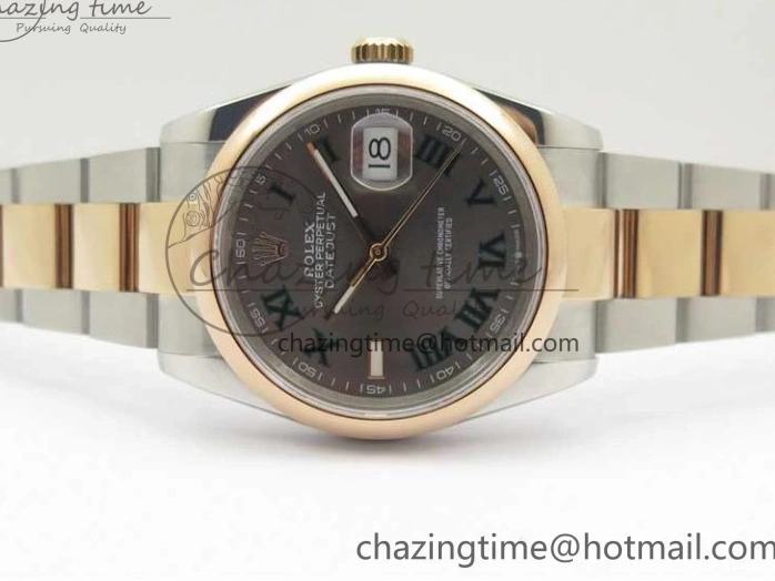 RG BP Best Dial Maker Edition 1:1 Gray Oyster on DateJust SS Roman Bracelet 126201 36 0224